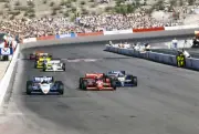 Geoff Brabham Lola T86 00 Cosworth battles with Bobby Rahal Indy Car '86 Photo