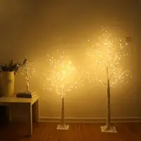 在飛比找ETMall東森購物網優惠-LED發光樹螢火蟲燈房間森系裝飾北歐風浪漫布置白樺樹燈落地1