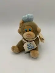 NEW RUSS Caress Soft Pets GET WELL SOON Monkey 6" Plush Ape Tags #1048