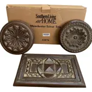 Southern Living At Home Manchester Trivet Trio Ceramic Set Décor Plaques NIB