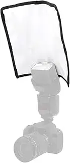 Flash Diffuser Reflector, Universal Foldable Reflector for Speedlight Universal Mount