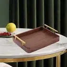 Wood Tray Home Decorative Coffee Table Fruit Snack Tray for Restaurant