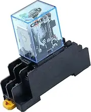 MY4 Power Relay MY4NJ with Din Rail Mount Socket Base 14 Pins AC DC 110V MY4N Relay Switch (Size : AC 110V)