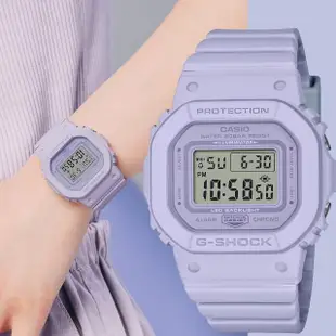 【CASIO 卡西歐】G-SHOCK 薰衣草紫方形女錶(GMD-S5600BA-6)