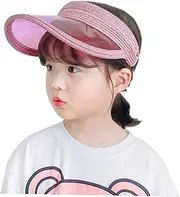 [KOMBIUDA] 1 PC Kid Sun Hat Hats Bonnets for Babies Sun Visor Hat Empty Hat Wide Summer Beach Cap for Boy Girl Silver Outdoor Sun Protection Cap Beach Hat Casual Hat Outdoor