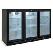 AG Three Door Bar Fridge - Black Body & Doors 3BBR-H