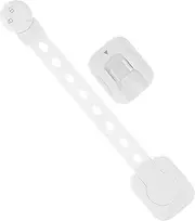 Toyvian Safety Locks Self Adhesive Safety Locks for Cabinets Drawers Refrigerators Easy Installation Strong Adhesive White Protect from Dangers