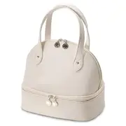 Insulated Lunch Bags for Women Lunch Box Bag Lunch Tote Bag for Women PU Leather Dual Compartment Lunch Bag Reusable Lunch Bag for Teen Travel Work Pi