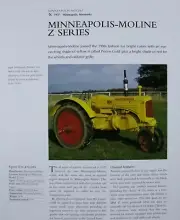 Minneapolis Moline Tractor Picture Article Sheet Out of Print Farming Wall Art