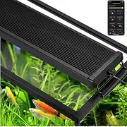 Abeststudio Smart Aquarium Light, Bluetooth LED Light with App Control Full Spectrum Fish Tank Light with 24/7 Lighting Cycle Adjustable Timer for Freshwater Planted Tank (50W (for 48-55 inch Tank))