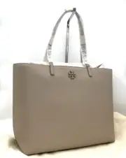NWT AUTH NEW Tory Burch Women's McGraw Pebbled Leather Tote Bag In Fresh Clay