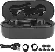 TS04 TWS Bluetooth 5.0 Wireless Earphone High Sound Quality Noise Reduction Waterproof Earbuds with Charging Case for Sports Enthusiasts ABS Material Black Color