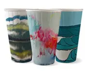 16oz Double Wall Bio Coffee Cup Art Series 600 pcs