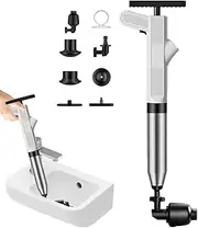 Air Pressure Toilet Plunger, Powerful Sink Toilet Unclogger Pump with Real-Time Barometer, Heavy Duty Drain Clog Remover Tool, Hair Clog Remover Drain Cleaner Yongbao