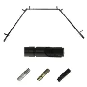 Cylinder 13/16" Bay Window Curtain Rod 20"- 36", 38"- 72", choose from 3 colors