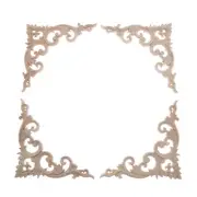 4x Unpainted Wooden Applique Furniture Frame Corner Onlay Decal Decor 10/15/20cm
