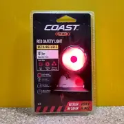 Coast SL1R USB Rechargeable Safety Clip red Light Multi-Mode 4 Dog Collar Helmet