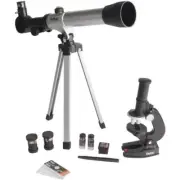 New Vivitar Microscope and Telescope Pack/Refractor telescope/tripod/Compass