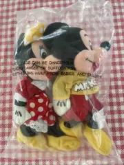 The Disney Store - 8" Mini Bean Bag Plush - Mickey and Minnie Mouse Sealed