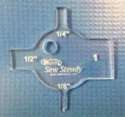 Clear Acrylic Spacing Gauge for Use with Ruler Foot and Quilting Templates