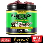 100% Natural Flea and Tick Prevention Chewable Pills for All Dogs 150 Chews Dog