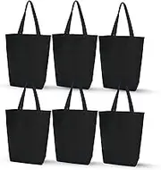 LOYONAL Blank Canvas Tote Bag Bulk, Reusable Cotton Shopping Bags, Calico Fabric Bag, Grocery, Craft Tote For DIY