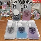 For iPhone 16 15 14 13 12 11 Pro Max 16 Plus Magsafe Case Butterfly Stand Cover