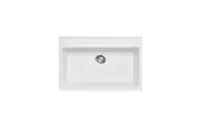 CARYSIL Waltz Granite Kitchen Sink - 780 x 510mm Single Bowl - Snova White - Top/Under Mount