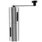 Manual Coffee Grinder with Adjustable Setting - Conical Burr Mill & Brushed4526