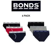 Bonds Mens Guyfront Brief Super Soft and Stretchable Cotton 6 Pack MZ953A