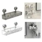 Removable Suction Cup Shower Shelf Modern Kitchen Caddy Spice Rack for Shower