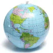 38CM PVC World Globe Earth Atlas Ball World Map Inflatable Geography Toy Tutor