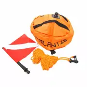 Palantic Scuba Diving Spearfishing Nylon Ball Shape Float with Dive Flag