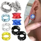 1Pair Piercing Expander Tragus Piercing Jewelry Silicone Thin Spray Painted /