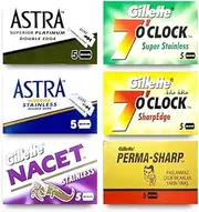 Razor Blades Astra Gillette 7 o' Clock, Permasharp, Gillette Nacet, 30 Blades