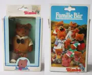 RARE VINTAGE 90'S BEAR FAMILY MAMA BEAR SOFT VINYL DOLL FIGURE SIMBA NEW !