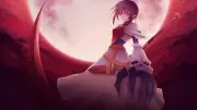 Anime girls red eyes pointy ears fantasy girl lowangle Playmat Gaming Mat Desk