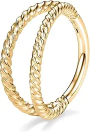 [hengkaixuan] 16G Double/Triple Stacked Septum Nose Rings Hoop Earrings Lip Piercing Jewellery Septum Ear Cuff Nose Ring Conch Hoop Earrings Ring Helix Cartilage Earrings Unisex Hoop Earrings Septum Piercing Jewellery