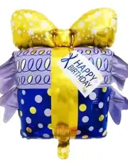 Happy Birthday Present / Gift Shaped Foil Balloons 26.8"L x 22.4W" 1Pc. (U)