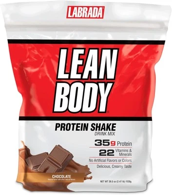 Labrada Nutrition Lean Body Hi-Protein Meal Replacement Shake, Chocolate, 2.47 P