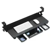 TECLUK Keyboard Tray Under Desk with Drawer,26.77" X 11.81" Keyboard Tray wit...