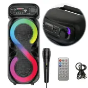 Bluetooth-Compatible Speaker Karaoke Speaker with RGB Light Outdoor Speaker Remo