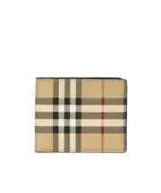 checkered bi-fold wallet One size Nude