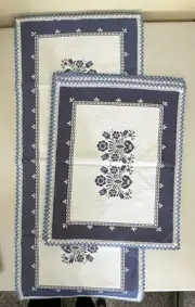 Haller Textilwerke Tyrolean Weaving 4 Placemats 1 Runner 100% Cotton Woven NWT