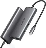 UGREEN Revodok Pro 107 USB C Hub 7 in 1 Type C Docking Station with 10Gbps USB C 3.2 & 2 USB A 3.2, 4K 30Hz HDMI, 100W Power Delivery, SD/TF Card Reader for MacBook Air, iPad, iPhone 16/15, Thinkpad
