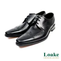 在飛比找momo購物網優惠-【Loake】經典翼紋雕花德比鞋 黑色(LK2203-BL)
