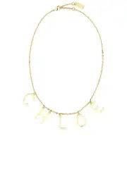Chloé Gold Metal Letters Necklace