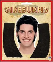 Self-Adhesive Black Sideburns