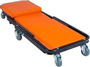 Workshop Stool Mechanic's Seat Foldable Z Creeper - 2-in-1 Rolling Folding Car Creeper & Seat - 40" Adjustable Roller Garage Chair
