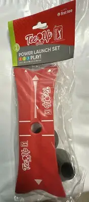 PGA Tour Tee-Up Golf POWER LAUNCH SET Golf Tee Pad with Black Rubber Tees - NEW!